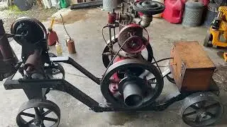 2 hp aircooled very vertical IHC Famous hit miss engine