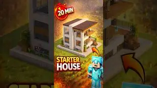 MODERN STARTER HOUSE WITH A FRIEND 😎🏡#minecraft #minecraftbuilding