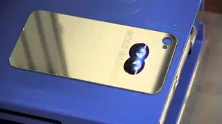 Gold Gadgets Engraving onto iPhone 4\4S Backplate.