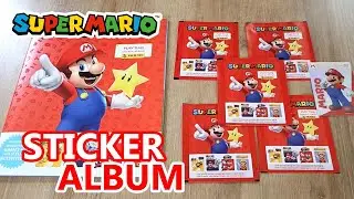 Super Mario Sticker Album Starter Pack with 31 Stickers & Limited Edition Card | Opening