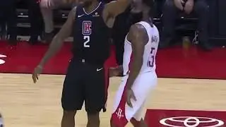 Harden Slaps Kawhi on the butt and then smiles
