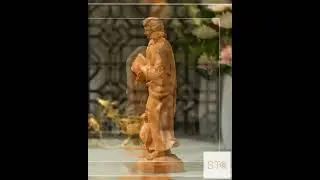 St. John the Evangelist Statue Wood Carving Handmade Home Decor Christian Artwork Handmade Gift H...