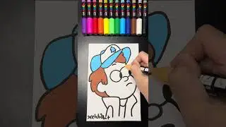 Dipper Pines 🩵 #art #drawing #shortsfeed #dipperpines #asmr #coloring #posca