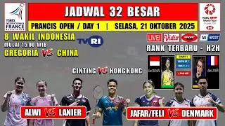 Jadwal 32 Besar Prancis Open 2025 Hari Ini ~ JORJI vs CHINA ~ GINTING vs HONGKONG ~8 WAKIL INDONESIA