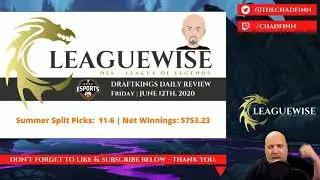 Draftkings League of Legends | 6/21 DFS LOL | Picks 1-1 (11-7)