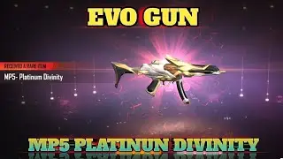 Free Fire New Gun Skin, MP5 Platinun Divinity, Evo gun