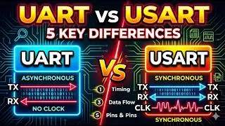 5 Point Differnce Bewteen UART and USART commuincation | Find Which One is Better | #ccode #uart