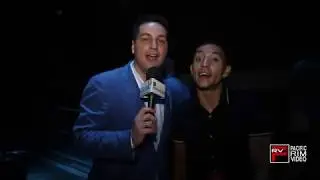 Chris Trondsen and Alex Favela walks through HHN 