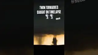 Silhouette of twin tornadoes near Cope, Colorado #tornado #notai #stormchasing #timelapse