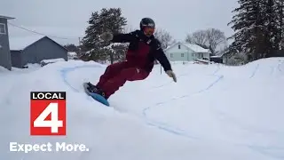 Michigan snowboarder Nick Baumgartner trains for Olympics in his own backyard