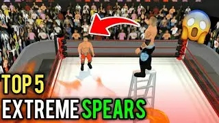WR3D MOD | TOP 5 EXTREME SPEARS | WR3D EXTREME MOMENTS | WR3D ROMAN REIGNS | TABLE FINISHERS