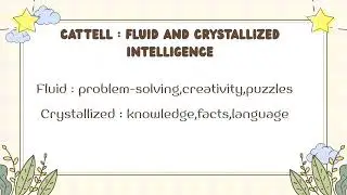 Theories of intelligence 2 | paper - Individual Differences | FYUGP Bsc Psychology | 3rd semester