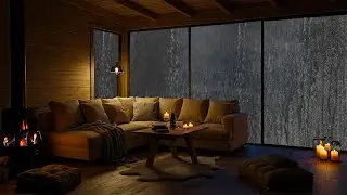 Serene Forest Cabin Rain Ambience 🌧️🔥 Nature Sounds for Mindful Relaxation