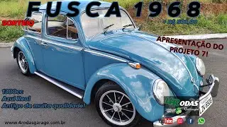 APRESENTA&Ccedil;&Atilde;O DO PROJETO 7 - FUSCA 1968 1300cc AZUL REAL - MAIS UM ANTIGO DE MUITA QUALIDADE!