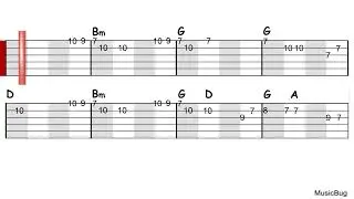 Fields Of Gold - Sting | BEGINNERS GUITAR | Super Simple Tabs