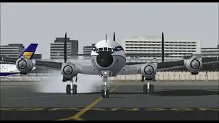 LOCKHEED L 1049G SUPER CONSTELLATION KLM THE FLYING DUTCHMAN TAKE OFF FROM SCHIPHOL INTL AIRPORT FS9
