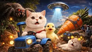 The Duckling Disappeared… Lila The Cat Races Her Mini Tractor to Find It! 🚜💨🐥