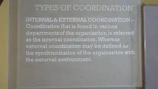 Co-ordination and its types or techniques