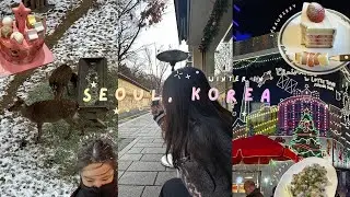 korea vlog 🇰🇷 4 days in seoul, first snow, deer park, mini glowup, lots of shopping, and korea haul
