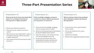 Adaptive Learning: Toward assessment of adaptive teaching and learning tools - what matters?