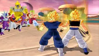 Веджито и Гогета против суперзлодеев 😱 | Битва слияния | DBZ Budokai Tenkaichi 3 Wii Android