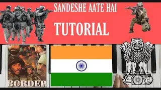 Sandeshe Aate hai . Border movie . ON KEYBOARD WITH NOTES TUTORIAL.