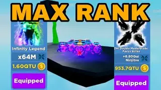 I Bought 43 New Ranks And Got Max Rank!! *Infinity Legend* Also Got Best Sword!! - Ninja Legends