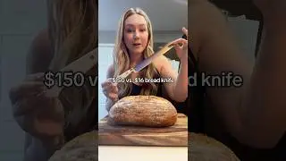 Comparing $150 vs. $16 bread knife! #breadknife #knifereview