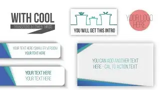 Colorful lower thirds and transition + Typography intro & outro