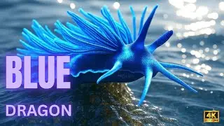 Blue Dragon 🐉 Neon Sea Slug of the Ocean | Rare Wildlife 4K