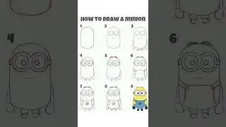 How To Draw A Minion | Easy minion drawing | Cute drawing ideas #drawing #viral #minions #trending