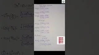 half angle formule trigonometry #triginometry #viral
