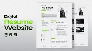 Digital Resume Portfolio with Responsive Design | HTML CSS JavaScript