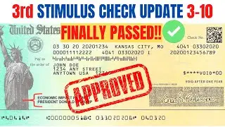 BREAKING! $1,400 Third Stimulus Check Package *JUST PASSED*