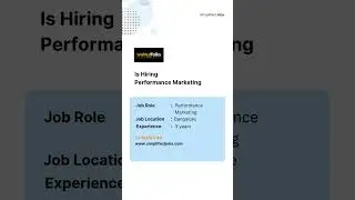 Walnut Folks Group is hiring Performance Marketing - Simplified jobs #hiring #job #shortsfeed