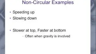 Non-uniform Circular Motion
