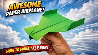 This Paper Airplane Flies INSANELY Far! 😱✈️ Easy Paper Plane Tutorial for Kids