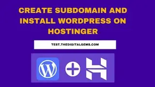 How to Create Subdomain and Install WordPress in Hostinger 2024 | Install WordPress on Hostinger