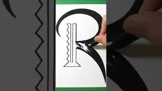 How to Draw Creative Letter R #shorts