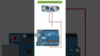 Ultrasonic sensor connection with Arduino Uno #youtubeshorts #youtube #connection #electrical