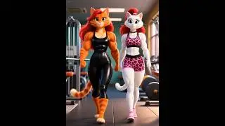 🐱fat cat mocked&rarr;💪transformed stunningly：fitness#cats #ai #shorts