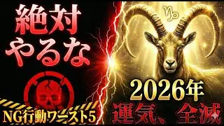 【2026年山羊座運勢】今年これをやったら地獄…。運気が下がる行動ワースト5