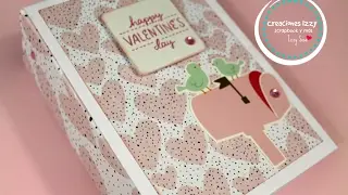 Tutorial Mini Album Scrapbook para San Valentin. Encuadernacion de espina  * Creaciones Izzy
