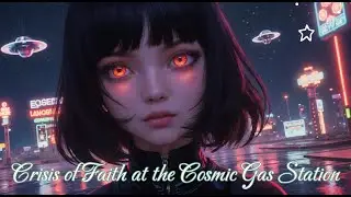 Crisis of Faith at the Cosmic Gas Station | 🚦 neon doubts & borrowed time