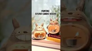 Painting my Totoro Candle Holder. Watch full video @hannahloveceramics