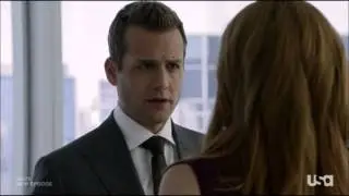 Suits S2.15 Harvey and Donna -- Donna taking care of Harvey