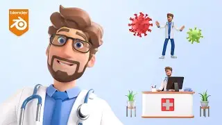 Blender - Doctor Man 3D Character UI Kit Library Tutorial