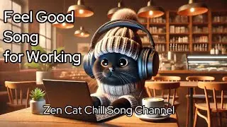Feel Good Music for Working in a Cozy Caf&eacute; ☕ | Zen Cat Chill Song Channel 🐾