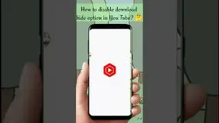 How to disable download hide option? 🤔🤔 #YT shorts #You Tube #short videos #viral shorts