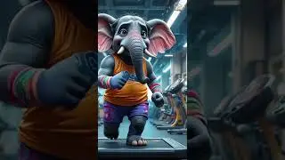 🐘💪 Elephant Gym Workout Animation | Funny Elephant Exercise Video for Kids | #shorts